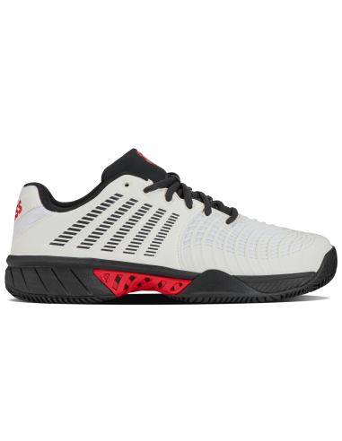 K-Swiss Men's Express Light 3 HB Tennis Shoe White Black Red les ctes