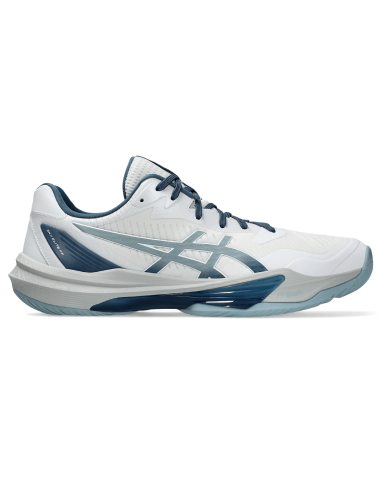 Asics Men's Sky Elite FF 3 Indoor Court Shoes White Dolphin Grey paiement sécurisé