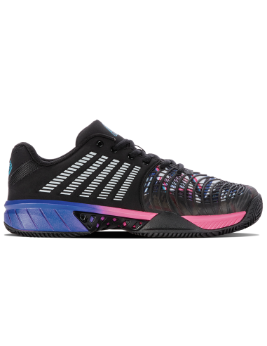 K-Swiss Men's Express Light 3 HB Padel Shoes Black Blue Neon Pink Amélioration de cerveau avec