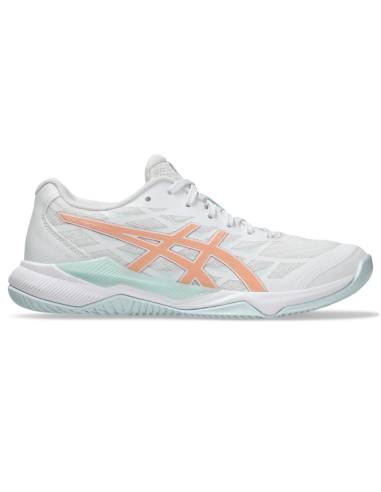 Asics Women's Gel Tactic 12 Indoor Shoes White Bright Sunstone pas chere