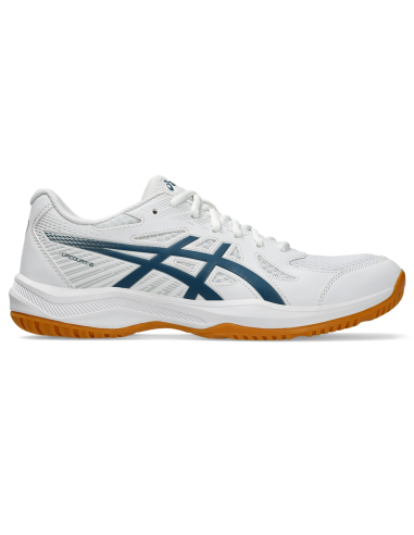 Asics Men's Upcourt 6 Indoor Court Shoes White Vintage Indigo des créatures d'habitude