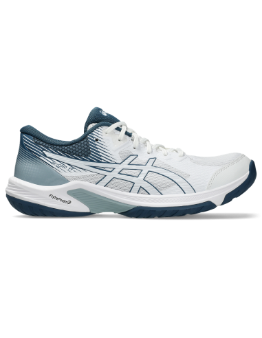 Asics Men's Beyond FF Indoor Court Shoes White Vintage Indigo s'inspire de l'anatomie humaine