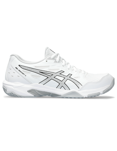 Asics Women's Gel Rocket 11 Indoor Court Shoes White Pure Silver Comparez plus de prix