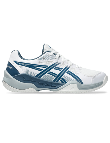 Asics Junior Gel Powerbreak GS Indoor Court Shoes White Vintage Indigo paiement sécurisé