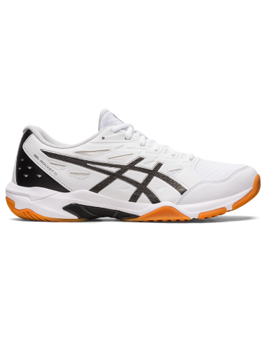 Asics Men's Gel Rocket 11 Indoor Court Shoes White Pure Silver basket pas cher