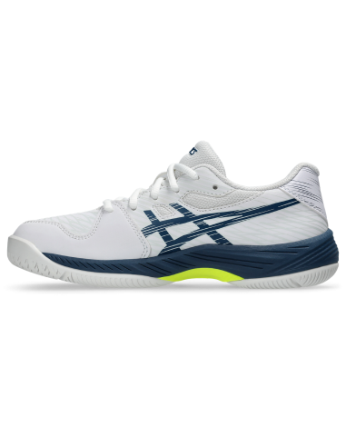 Asics Junior Gel Game 9 Tennis Shoes White Mako Blue Découvrez la collection